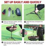 Portable PDGA Approved Disc Golf Basket with Chains