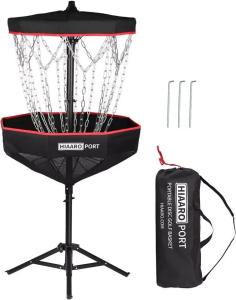 Foldable Disc Golf Basket with 16 Chains