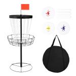 Portable Disc Golf Basket with 24 Heavy Chains