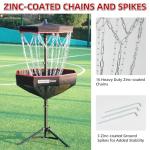 HIAARO Portable Disc Golf Basket with 16 Chains