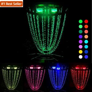 LED Disc Golf Baskets with Remote Control - 2-Pack