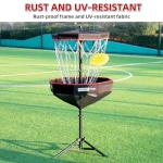 HIAARO Portable Disc Golf Basket with 16 Chains