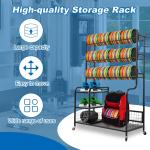 Heavy Duty 5 Tier Disc Golf Storage Rack with Wheels
