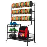 Heavy Duty 5 Tier Disc Golf Storage Rack with Wheels