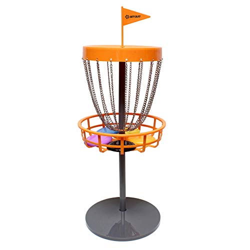 Portable Mini Disc Golf Basket Set with 5 Discs