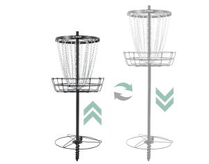 Portable Disc Golf Basket with Heavy Duty Chains