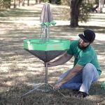 DGA Mach Lite Portable Disc Golf Basket - Blue