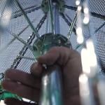 DGA Mach Lite Portable Disc Golf Basket - Blue