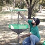 DGA Mach Lite Portable Disc Golf Basket - Blue