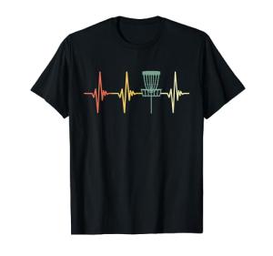 Vintage Disc Golf Retro Heartbeat Gift Tee