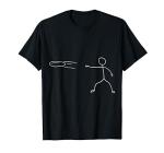 Stickman Disc Golf Player Graphic Tee - Sports Enthusiast