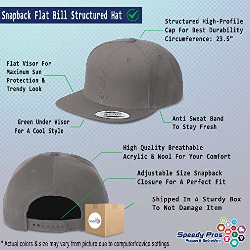 Disc Golf Snapback Hat with Black Embroidery