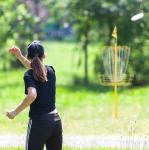 Hive Disc Golf Portable Practice Basket - Light, Cross, Double Chains