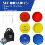 Portable Disc Golf Basket with Discs Included
