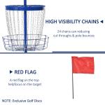 Backyard Disc Golf Target with Visible Chains