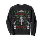 Funny Vintage Disc Golf Ugly Christmas Party Sweatshirt