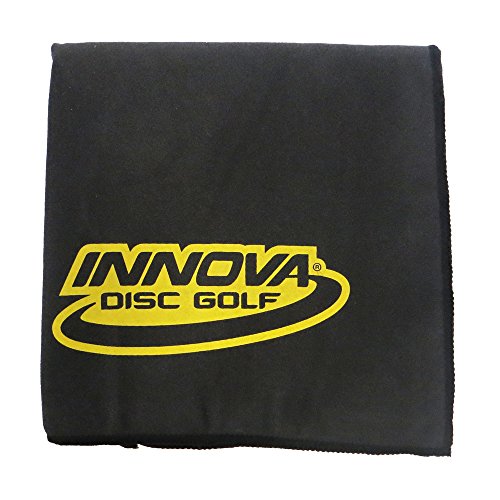 Black INNOVA DewFly Disc Golf Microsuede Towel