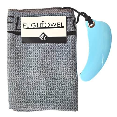 FlighTowel Disc Golf Towel | Microfiber Cloth with Innova Destroyer Fob