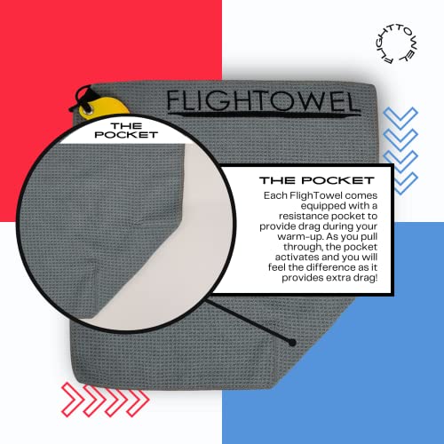 FlighTowel Disc Golf Towel | Microfiber Cloth with Innova Destroyer Fob