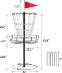 Portable 24-Chain Disc Golf Practice Basket Set