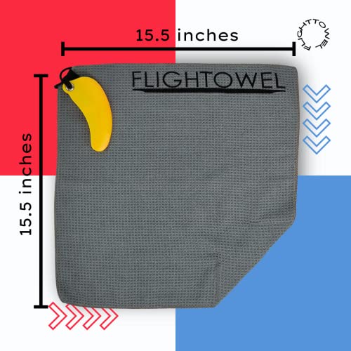 FlighTowel Disc Golf Towel | Microfiber Cloth with Innova Destroyer Fob