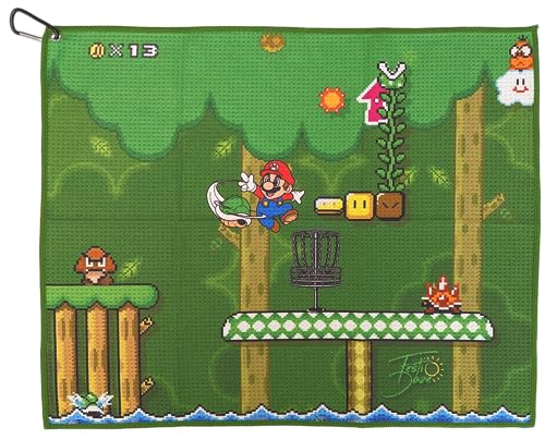 Super Mario Disc Golf Towel | Large Microfiber