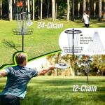 Portable Disc Golf Basket with Adjustable Chains