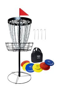 Portable Disc Golf Basket with 24 Heavy Duty Discs