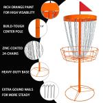 Portable Heavy Duty Disc Golf Basket Set with 6 Discs