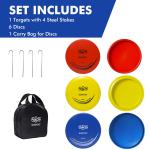 Portable Heavy Duty Disc Golf Basket Set with 6 Discs