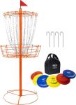 Portable Disc Golf Basket with 24 Heavy Duty Chains