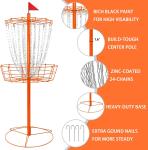 Portable Disc Golf Basket with 24 Heavy Duty Chains