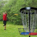 Portable Disc Golf Basket with Heavy Duty Discs