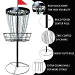 Portable Disc Golf Basket with Discs Included