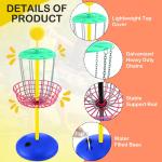 42-Inch Mini Disc Golf Basket with 10 Discs Set