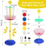 42" Mini Disc Golf Basket with 10 Discs Set