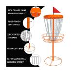 Portable Disc Golf Basket with 24 Heavy Chains