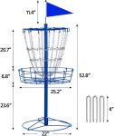 Portable Disc Golf Basket with 12 Chains