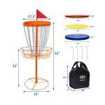 Portable Disc Golf Basket with 24 Heavy Chains