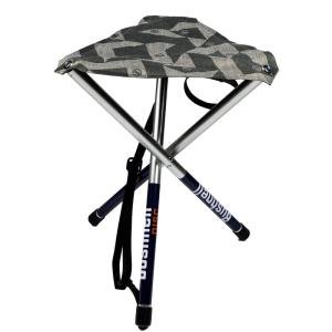 Bushnell Collapsible Player Stool, Grey Geometric, Carrying Strap