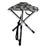 Bushnell Collapsible Player Stool, Grey Geometric, Carrying Strap