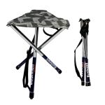 Bushnell Collapsible Player Stool, Grey Geometric, Carrying Strap
