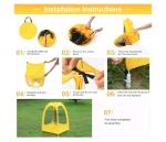 ROYALAY Folding Disc Golf Basket with Storage Bag