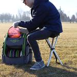 MVP Disc Sports Tripod Stool (Heather Blue)