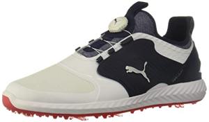 Puma Ignite Pwradapt Disc Golf Shoe, White/Silver/Peacoat