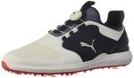 Puma Ignite Pwradapt Disc Golf Shoe, White/Silver/Peacoat