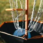 Portable Disc Golf Basket with Chains for Setup