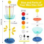 42" Mini Disc Golf Basket with 10 Discs Set