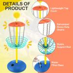 42" Mini Disc Golf Basket with 10 Discs Set