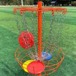 Portable Disc Golf Basket with Heavy Duty Chains